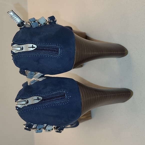 Blue platform Heel sandals size EUR 38 or US 7.5 - Picture 5 of 14